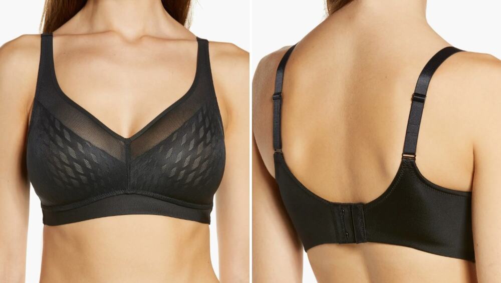 Wacoal (Nordstrom) Black Elevated Allure Wireless Bra Size 34D Style 852336 NWOT